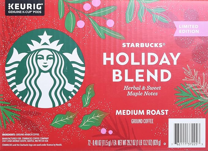 Starbucks Holiday Blend Medium Roast Coffee 72/ 0.40 Oz Net Wt 29.2 Oz ()