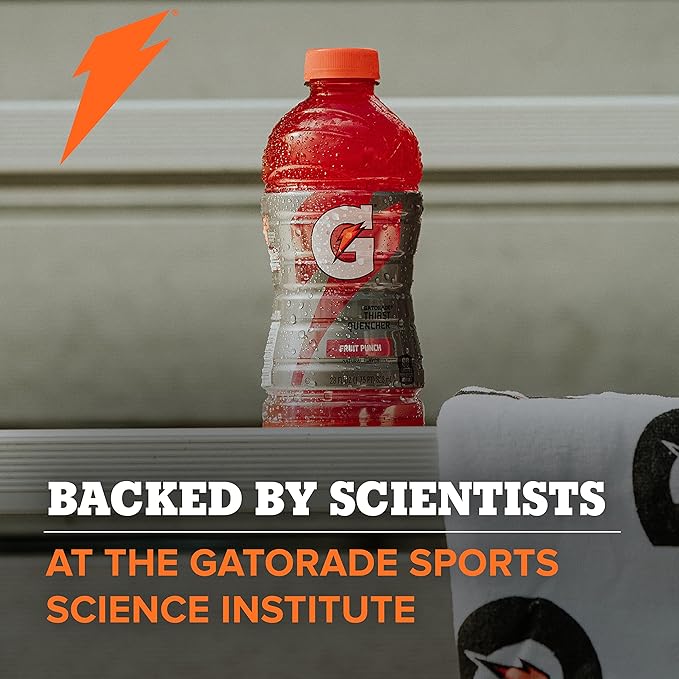 Gatorade Thirst Quencher Fruit Punch and Cool Blue Variety Pack 12 Ounce (Pack of 24)