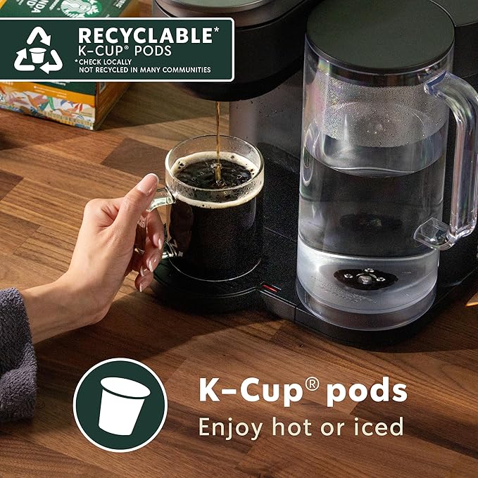 Starbucks K-Cup Coffee Pods Medium Roast Hot or Iced Coffee Pike Place Roast 10 Keurig Pods