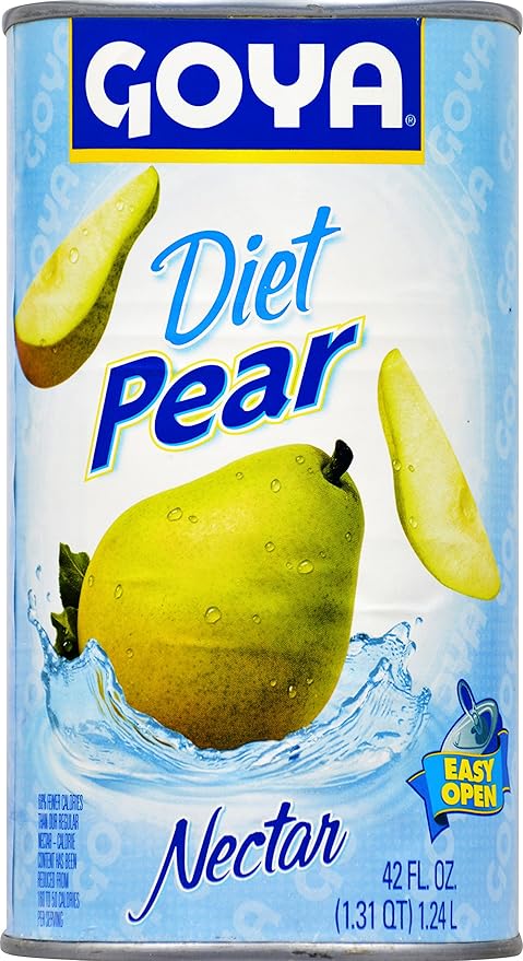 Goya Foods Diet Pear Nectar 42 Fl Oz (Pack of 12)