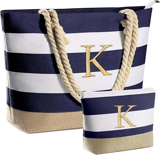 YOOLIFE Beach Bags for Women - Travel Canvas Beach Tote Pool Waterproof Bag Travel Essentials Gifts for Women Birthday