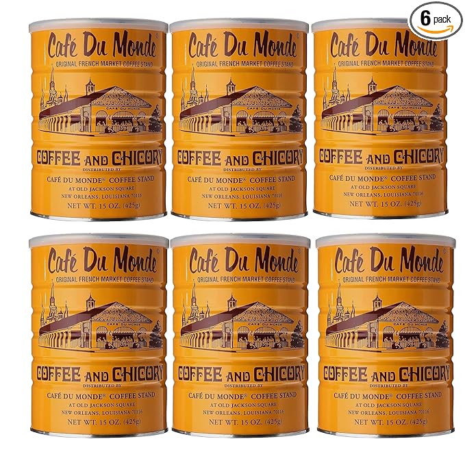 Cafe Du Monde Coffee with Chicory 15 oz (Pack of 6)