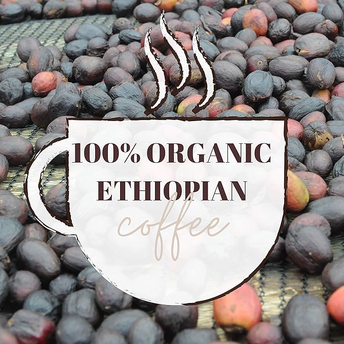 Ethiopian Yirgacheffe Washed Green Coffee Beans – Unroasted Heirloom Arabica | Bright Citrus &amp Floral Notes | High-Altitude Specialty Grade for Home Roasters | Clean Cup Clarity | 2lb/32 Ounces