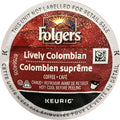 Folgers Single Serve Coffee - Lively Colombian - 80 K-Cups (Single Serve Portion Packs designed for use with Keurig Brewers) - Packaging May Vary