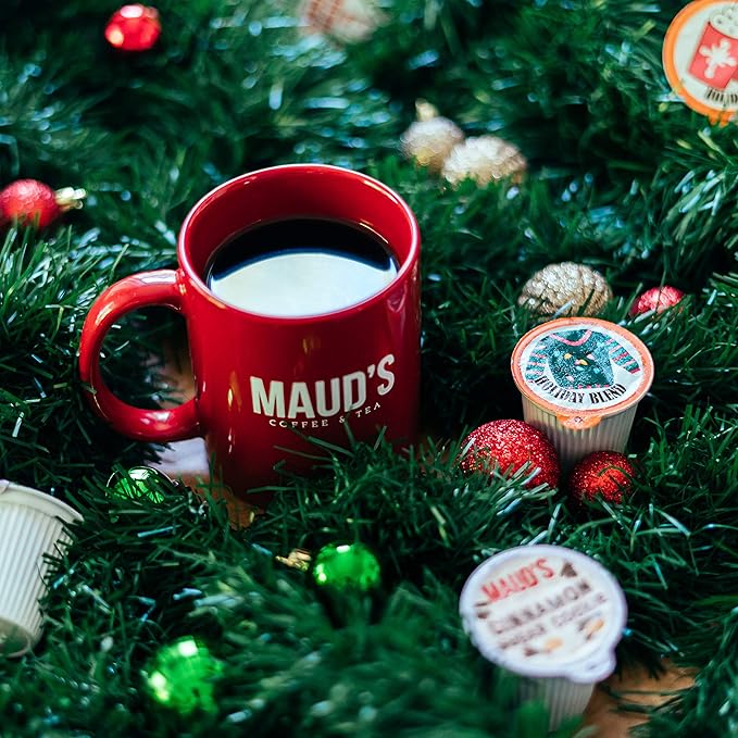 Maud's Holiday Blend Coffee Pods 40 ct Medium Roast Coffee in Single Serve Pods – 100% Arabica Coffee Compatible with Keurig K Cups Maker