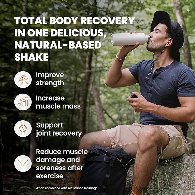 SaltWrap Protein Clinic – Total Body Recovery Shake with Collagen Peptides HMB Tart Cherry Extract Pea Protein Isolate and Prebiotic Fiber for Joints &amp Muscle Recovery - Creamy Chocolate Fudge