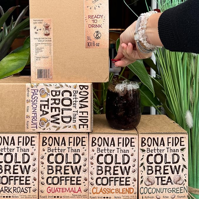 Better Than Cold Brew Hibiscus Tea 3L (101 Fl Oz) Bag in Box with Tap | Bold Tangy &amp Lightly Sweetened | Eco-Friendly Packaging