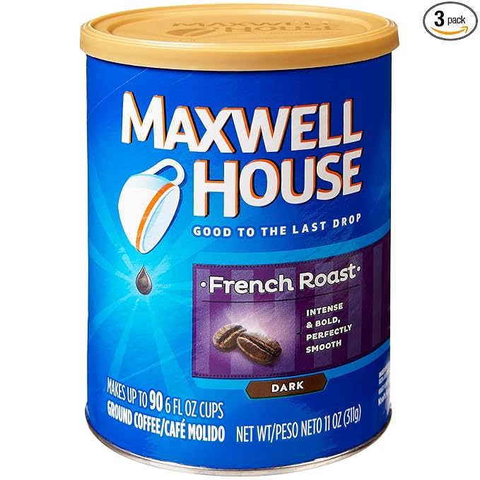 Maxwell House French Roast Ground Coffee (11oz Jars Pack of 3)