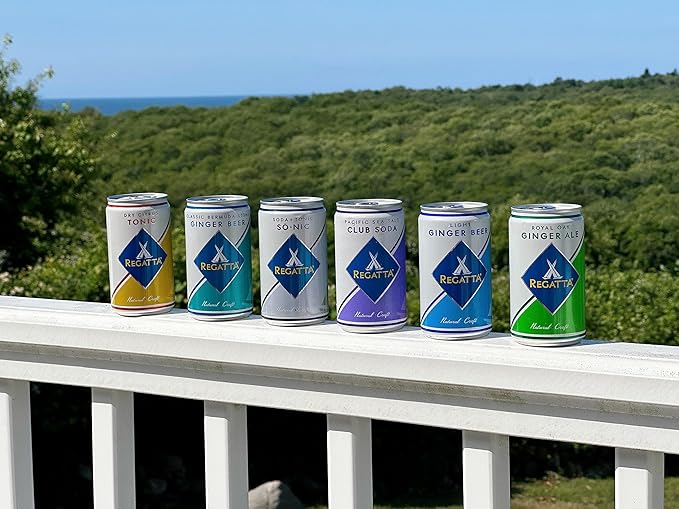 So-Nic Club Soda + Tonic by Regatta Craft Mixers All-Natural Ingredients Gluten-Free Non-GMO Case of 24 7.5oz Sleek Mini Cans