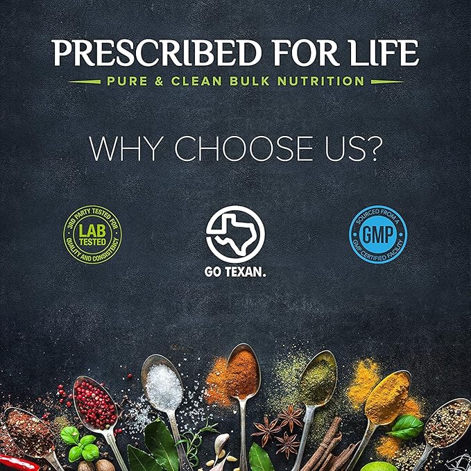 Prescribed For Life Melatonin Powder Natural Melatonin for Adults Rich in Antioxidants Gluten Free Vegan Non GMO Kosher No Fillers (2kg / 4.4lb)