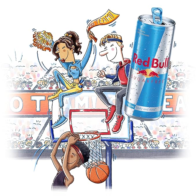 Red Bull Sugar Free Energy Drink with 80mg Caffeine plus Taurine &amp B Vitamins 8.4 Fl Oz 2 Packs of 12 Cans (Pack of 24)