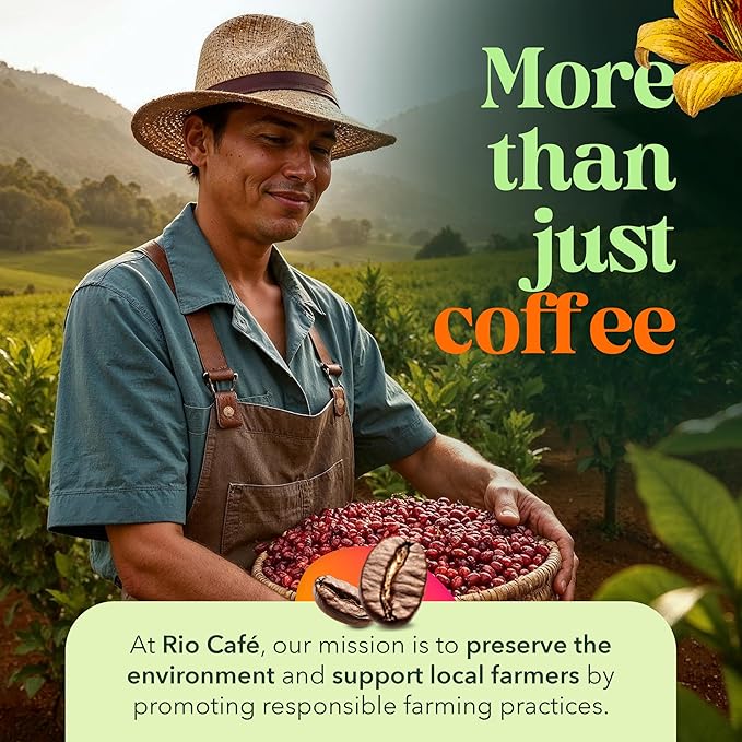 Rio Cafe de Brazil Kcup Coffee Pods - 72 Count Dark Roast Coffee with Dark Chocolate and Roasted Nuts Flavor Compatible with Kcup Brewers 100% Brazilian Made