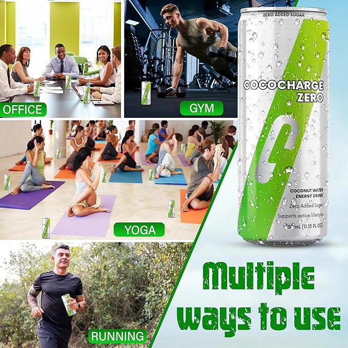 Vital-V CocoCharge Zero Energy Drink 98% Coconut Water Sugar Free Natural Hydration