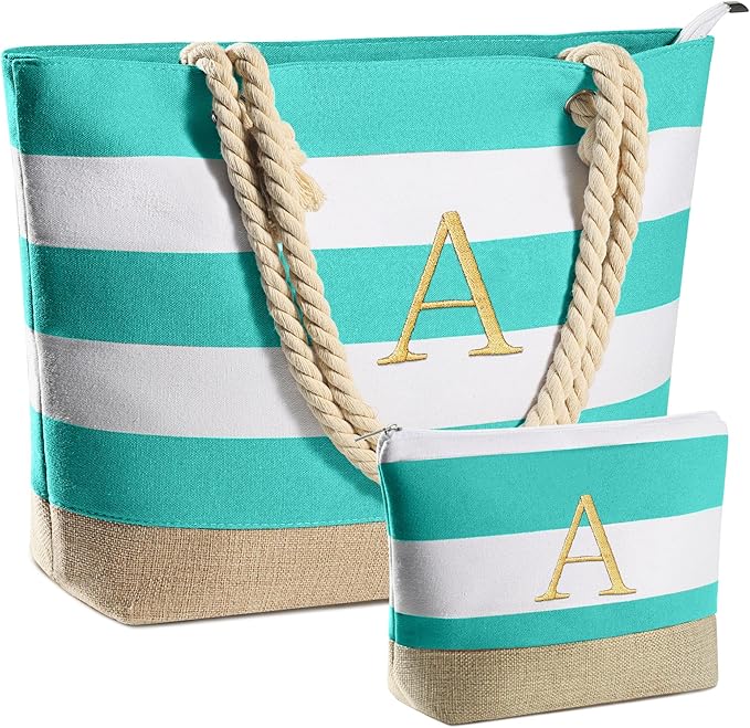 YOOLIFE Beach Bags for Women - Travel Canvas Beach Tote Pool Waterproof Bag Travel Essentials Gifts for Women Birthday
