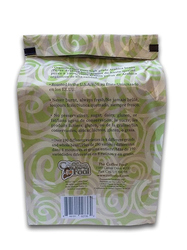 Coffee Fool’s Organic Fair Trade Nicaraguan Matagalpa 2 Pound (Coarse Grind)
