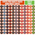 Coffee Pod Variety Packs Dark Roast Sampler Assorted Compatible with 2.0 K-Cup Brewers Variety Pack 120 Count (Pack of 1)