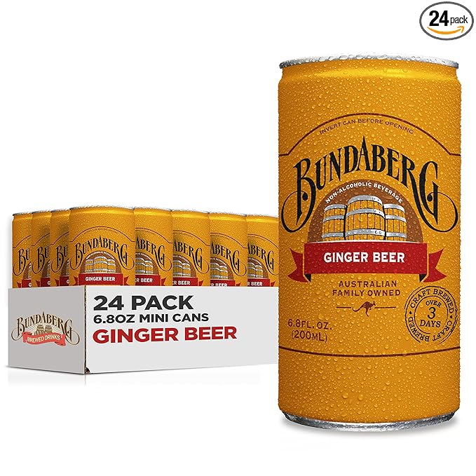 Bundaberg Ginger Beer 6.8 fl oz Cans (24 Pack)