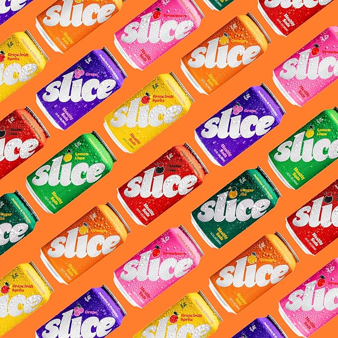 Slice Healthy Soda Grapefruit Spritz Prebiotic &amp Probiotic Soda Pop 5g Fiber 35 calories 12 fl oz 12 Pack