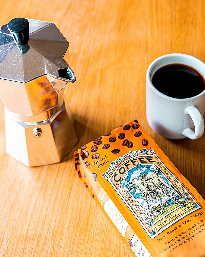 Raven's Brew Ground Coffee Variety Pack - 3 Delicious Flavors - Wicked Wolf Three Peckered Billy Goat and Deadman's Reach - 12 oz each