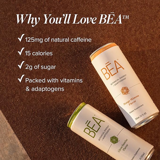 Isagenix BEA Sparkling Energy Drink - Energy &amp Metabolism Support - Whole-Food Sourced Ingredients - Includes Antioxidant Vitamins A C &amp E - Vegan-Friendly - Citrus Sunshine 12 Servings