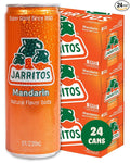 Jarritos - Mexican Soda Soft Drinks Mandarin (12 oz 355ml) 24 Cans (3 Boxes of 8) - Real Cane Sugar - 0g Fat - Made in Mexico - Natural Flavor Soda Pop - Party &amp BBQ Beverages