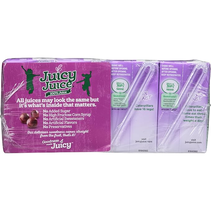 Juicy Juice Grape 4.23 Ounce Boxes 8 Count (Pack of 5)