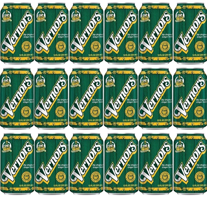 Woody's World - (18 Pack) Bundle of 12 oz. Vernor's Ginger Ale Soda | Great Home &amp Office Soft Drink Fridge Restock | Bulk Beverages For Snack Care Packages Vernors