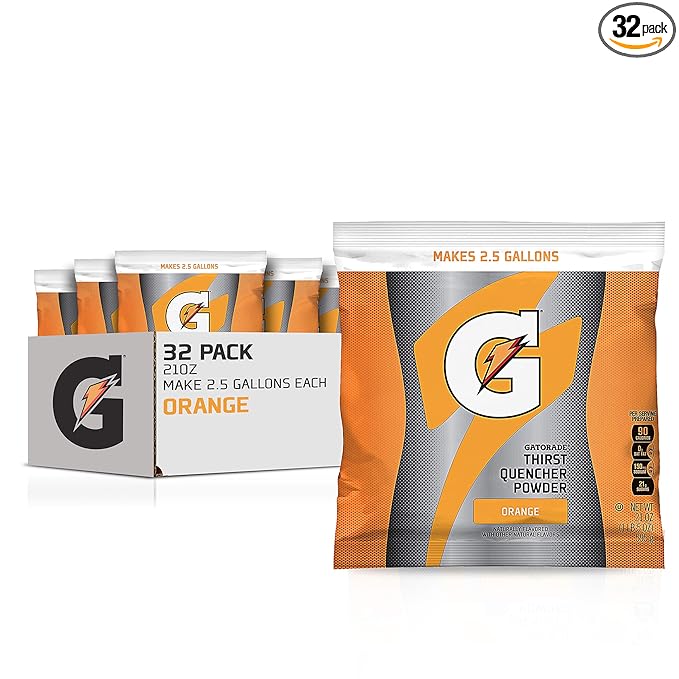 Gatorade - 3944 Powder Variety Pack (Lemon-Lime Orange Fruit Punch Riptide Rush) 21-Ounce Pouches (Pack of 32)