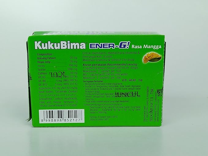 Sido Muncul Kuku Bima Ener-G! Energy Drink Powder (Mango) 6-ct 10 Box