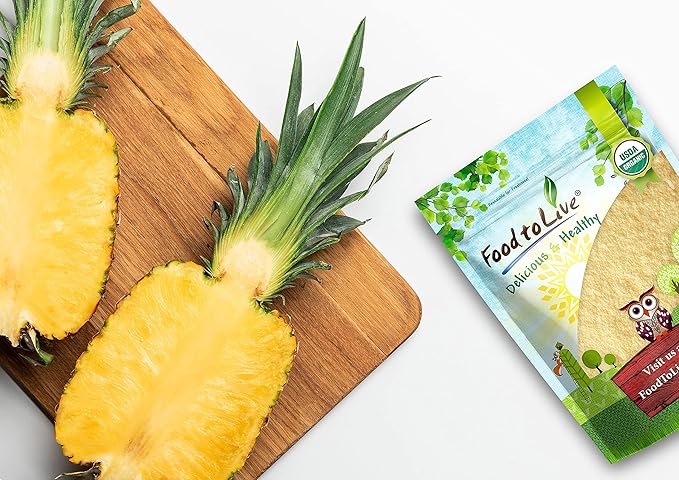 Food to Live Organic Pineapple Juice Powder 5 Pounds - Non-GMO Made from Raw Dried Fruit Unsulfured Vegan Bulk Kosher Great for Baking Juices Smoothies Contains Maltodextrin No Sulphites