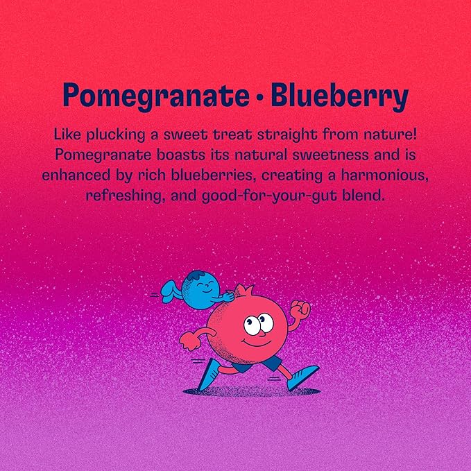 Health-Ade Kombucha Tea Organic Drink Fermented Tea with Living Probiotics Detoxifying Acids Supports Gut Health Non-GMO Vegan Gluten Free 12 Pack (16 Fl Oz Bottles) Pomegranate Blueberry