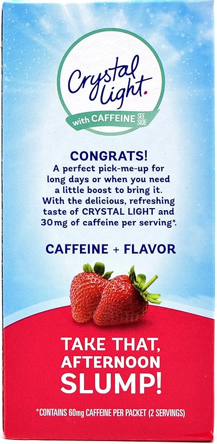 Crystal Light On The Go Wild Strawberry With Caffeine Drink Mix 10-Packet Box (Pack of 40)