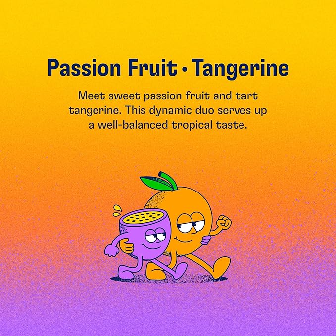 Health-Ade Kombucha Tea Organic Drink Fermented Tea with Living Probiotics Detoxifying Acids Supports Gut Health Non-GMO Vegan Gluten Free 12 Pack (16 Fl Oz Bottles) Passion Fruit Tangerine