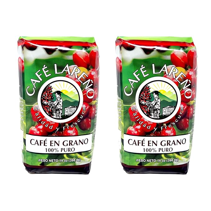 Café Lareño Whole Bean Coffee - Lares Puerto Rico - 14 Ounce (Pack of 2)