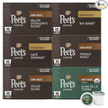 Peet's Coffee Keurig K-Cup Pods Variety Pack 100% Arabica Coffee - Major Dickason's Blend Big Bang French Roast Café Domingo Organic Alma De La Tierra House Blend 60 CT (6 Boxes of 10 Pods)