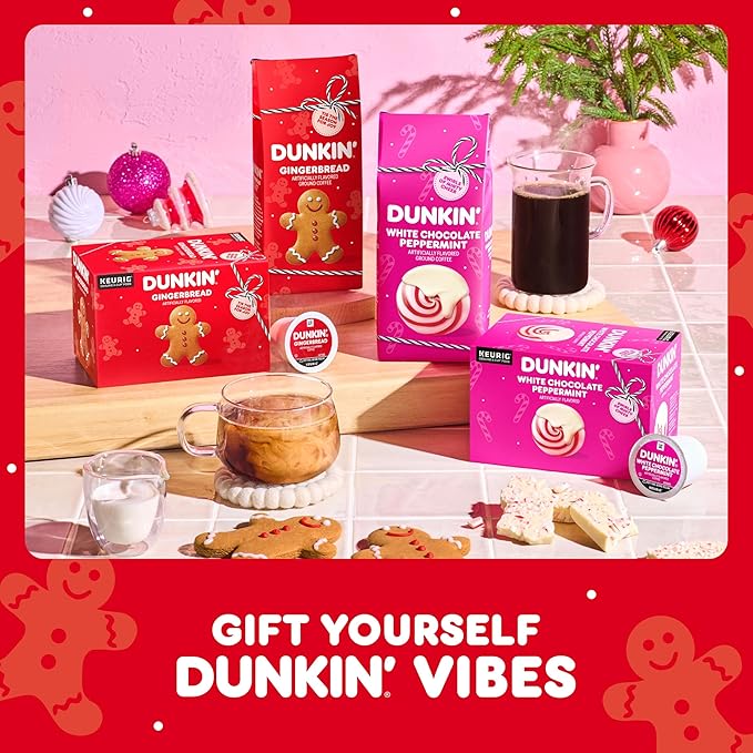 Dunkin’ Gingerbread Artificially Flavored Coffee K-Cup Pods 60 Ct.