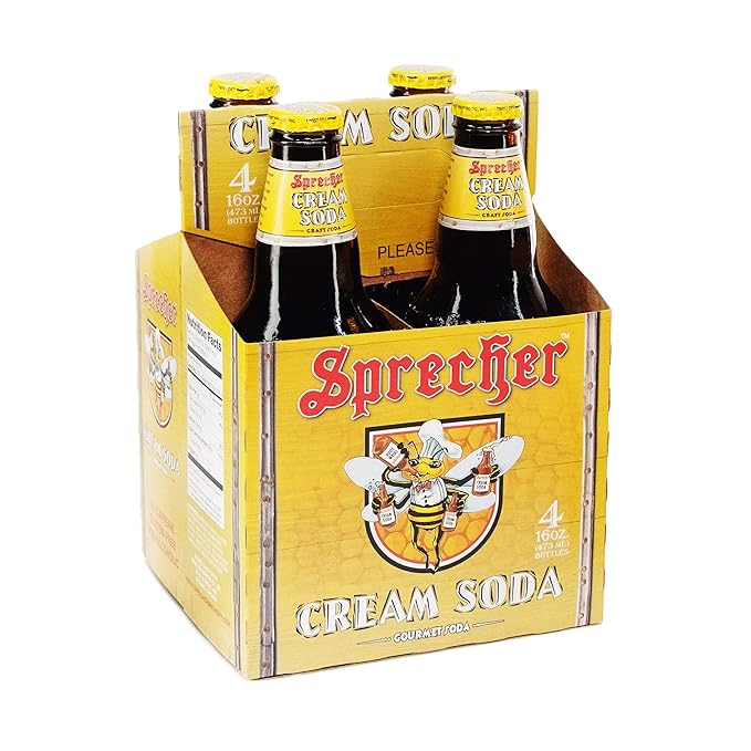 Sprecher CREAM SODA - From the Cream City of Wisconsin 16-Ounce Glass Bottle (Pack of 12)