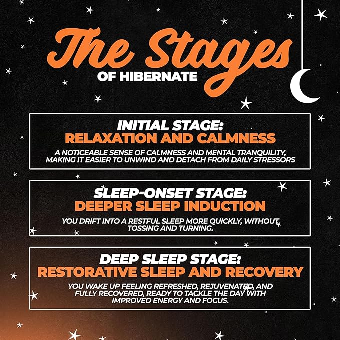 Hibernate Sleep Supplement Complete &amp Optimally Dosed Sleep Recovery Formula Relax &amp Unwind Includes GABA Valerian Root Melatonin 5-HTP &amp More (30 Servings) (Peach Mango)