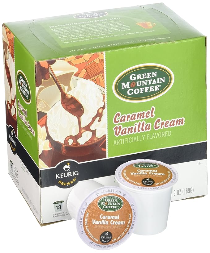 Green Mountain Coffee Caramel Vanilla 18 Ct K-Cups