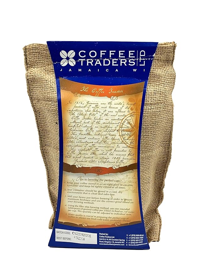 Coffee Traders 100% Jamaica Blue Mountain Coffee Beans (16oz)