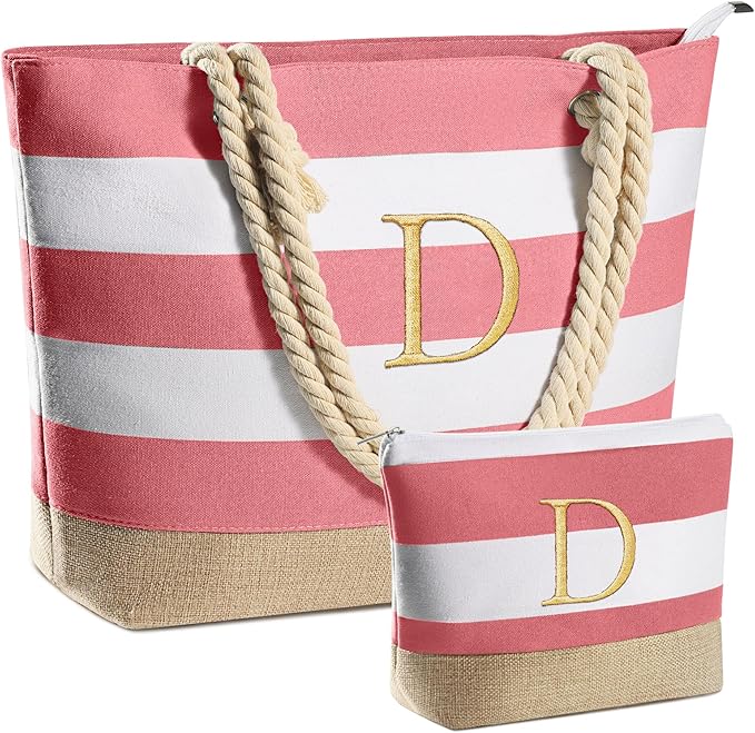 YOOLIFE Beach Bags for Women - Travel Canvas Beach Tote Pool Waterproof Bag Travel Essentials Gifts for Women Birthday