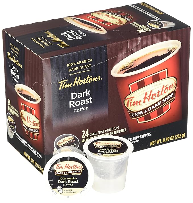 Tim Hortons Dark Roast Single Serve Coffee Cups 96 Count (Packaging May Vary)