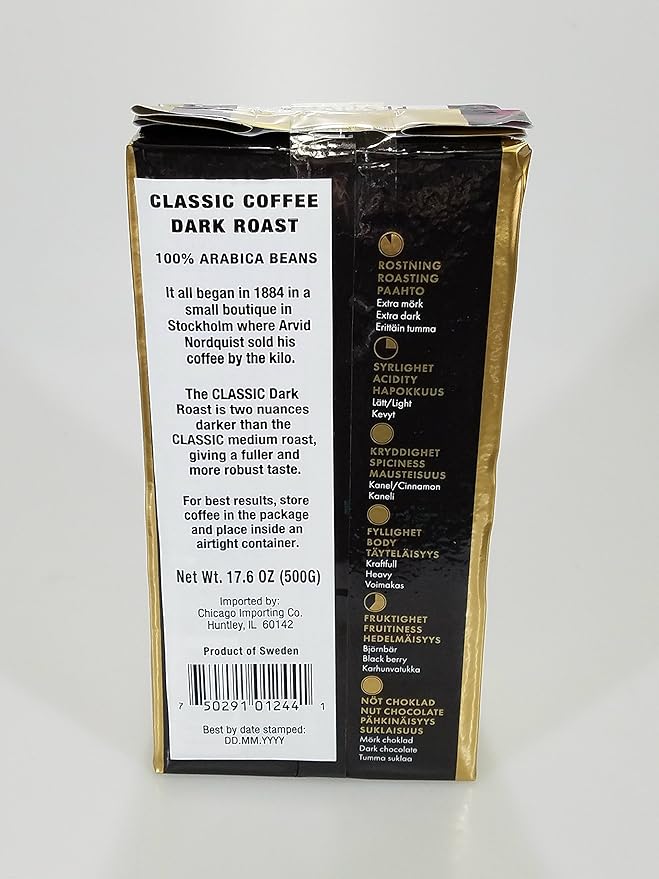 Arvid Norquist Classic Ground Coffee 2 - 17.6oz Bags(500grams) (Festivita)