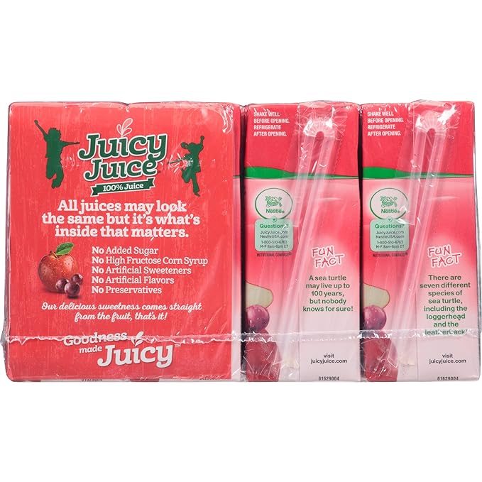 Juicy Juice Slim 8 Pack Punch 6.75 Ounce Boxes (Pack of 4)