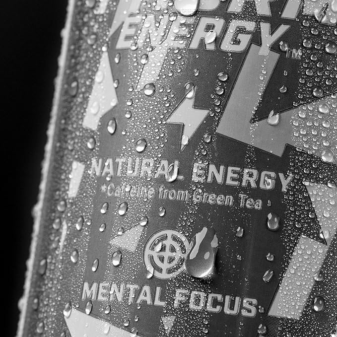 Phorm Energy Drink Silver Lightning Flavor 200 MG Natural Caffeine From Green Tea Sugar Free Carbonated Drink With Electrolytes &amp Vitamin B12 Dairy &amp Gluten Free Vegan 16 FL Oz Cans 12