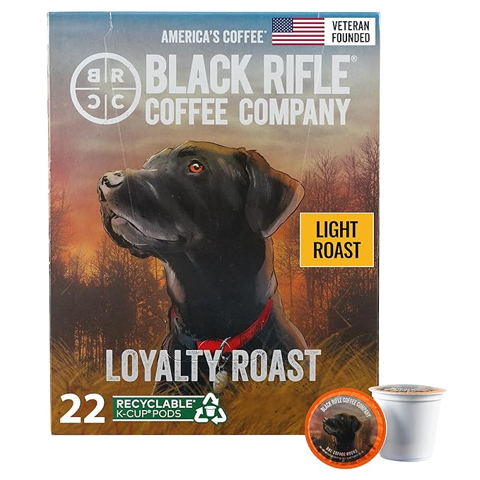 Black Rifle Coffee Company Single Serve Coffee Pods Loyalty Roast Light Roast 88 Count