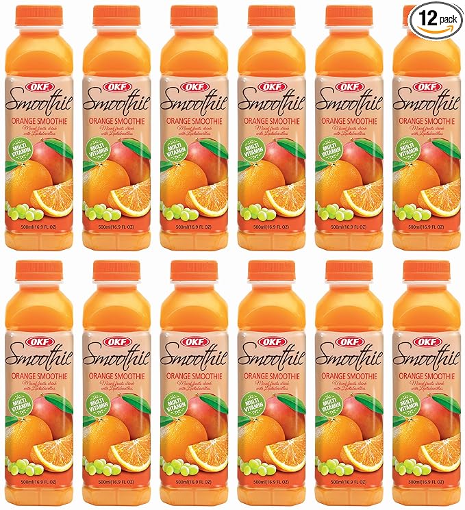 OKF Smoothie Multi Vitamin Premium New Drink 16.9 Fluid Ounce (Orange Smoothie 12 Pack)