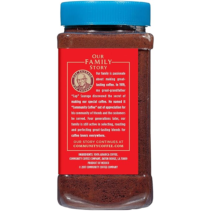 Community Coffee Breakfast Blend Instant Coffee Medium Roast 7 oz Jar (Pack of 4)