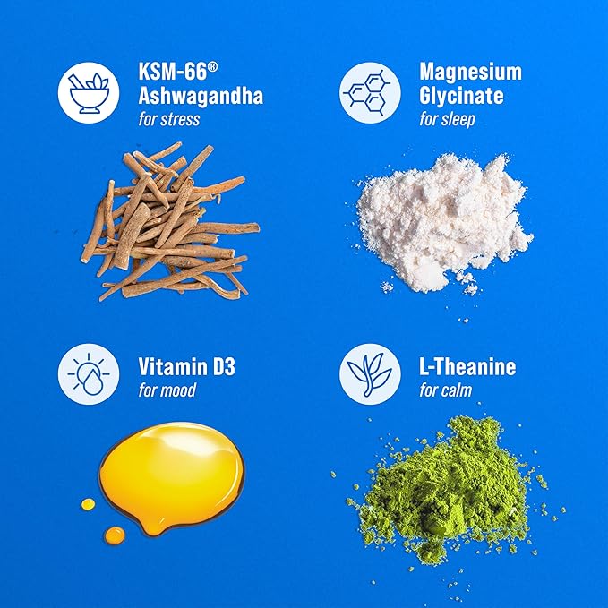 Nello Supercalm Powdered Drink Mix Yuzu Guava L Theanine Ksm-66 Ashwagandha Magnesium Glycinate Vitamin D 3 Supplements for Relaxation &amp Focus No Sugar Non GMO On The Go 30 Srvgs