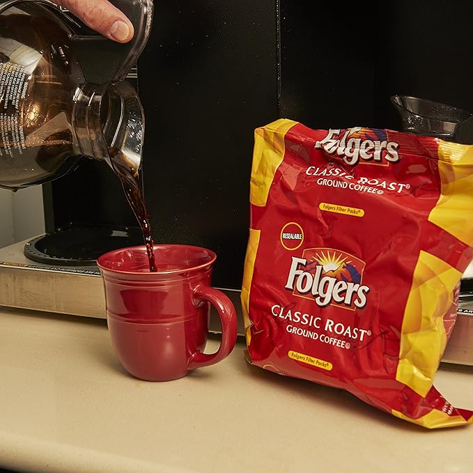 Folgers Classic Roast Medium Roast Ground Coffee 40- .9 Ounce Filter Packs